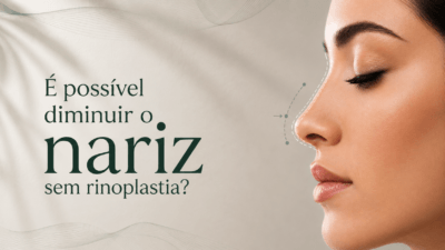 Perfil de rosto feminino e o título É possível diminuir o nariz sem rinoplastia?